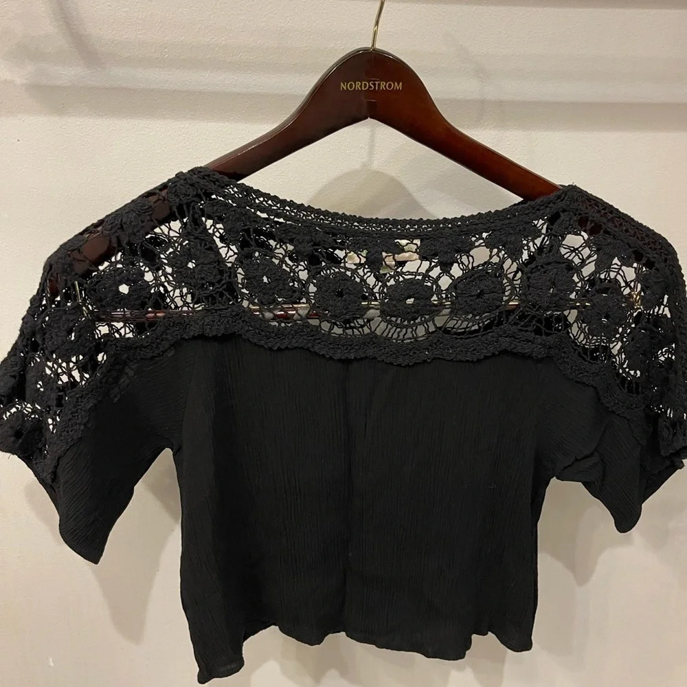 Anthro Staring at Stars Crochet Crop Top, XS, EUC - Picture 7 of 9